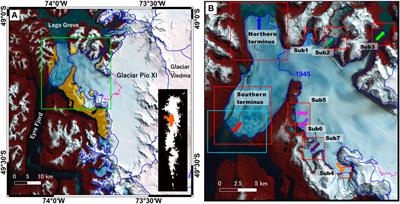 Changes in the Ice-Front Position and Surface Elevation of Glaciar Pío XI, an Advancing Calving Glacier in the Southern Patagonia Icefield, From 2000–2018
